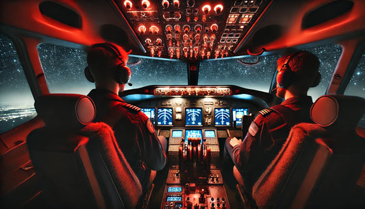 How Red Lights from Spinning Propeller Help Pilots Maintain Night Vision